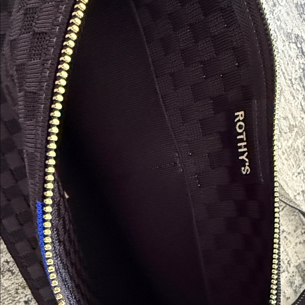 Rothy's Elegant Black Checkered Crossbody Bag - Picture 4 of 4